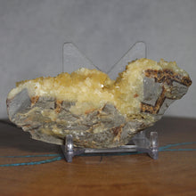 Load image into Gallery viewer, Septarian Geode Slice - Packed Yellow Crystals