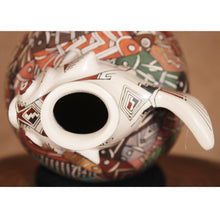 Load image into Gallery viewer, Handmade Mata Ortiz Pottery - Artist Manuel Rodriguez Guillen - Puffer Fish Topped Pottery