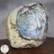 Load image into Gallery viewer, Green Fluorescense rich Blue Deep Chamber Dugway Geode