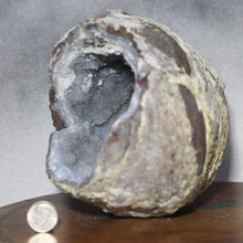 Load image into Gallery viewer, Blue Deep Chamber Dugway Geode - Green Fluorescense