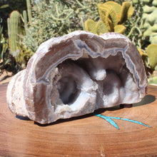 Load image into Gallery viewer, Blue Dugway Double Geode Fine Druzy Crystals