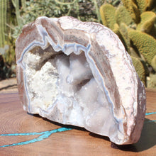 Load image into Gallery viewer, Blue Dugway Double Geode Fine Druzy Crystals