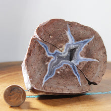 Load image into Gallery viewer, Blue & Brown Dugway Geode Starburst Chamber