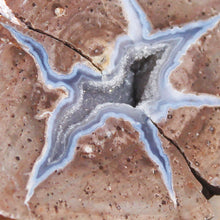 Load image into Gallery viewer, Blue & Brown Dugway Geode Starburst Chamber