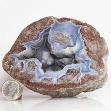 Load image into Gallery viewer, Blue & Brown Dugway Bat Shaped Chamber Geode Crystal