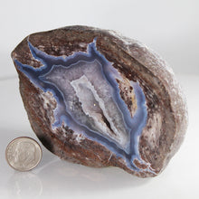 Load image into Gallery viewer, Blue & Brown Dugway Geode Fissure Crystals Chamber