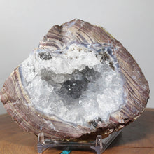Load image into Gallery viewer, Blue Crystal Chambered Dugway Geode - Green Red Blue Fluorescense