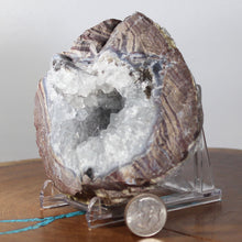 Load image into Gallery viewer, Blue Crystal Chambered Dugway Geode - Green Red Blue Fluorescense