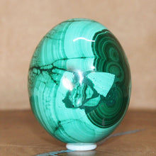 Load image into Gallery viewer, Malachite Ice Flows - Crystal Mineral - Hand Shaped Egg