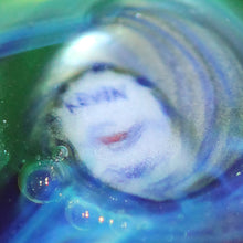 Load image into Gallery viewer, Kevin O'Grady: Electric Silver Gold Green Glass Borosilicate 1.37" Marble