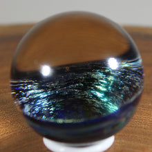 Load image into Gallery viewer, Kevin O'Grady: Electric Silver Gold Green Glass Borosilicate 1.37" Marble