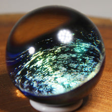 Load image into Gallery viewer, Kevin O'Grady: Electric Silver Gold Green Glass Borosilicate 1.37" Marble