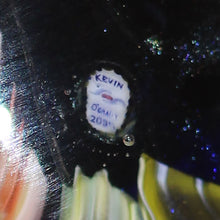 Load image into Gallery viewer, Artist Kevin O'Grady: Brilliant Silver Glass Borosilicate 2.5" Sphere Marble