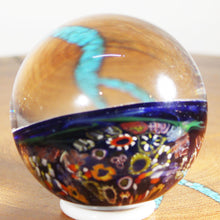 Load image into Gallery viewer, Artist Kevin O'Grady: Brilliant Silver Glass Borosilicate 2.5" Sphere Marble
