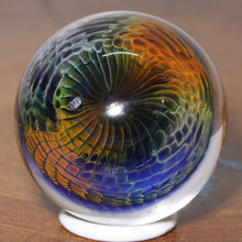 Load image into Gallery viewer, Artist Kevin O'Grady: Electric Blue Glass Borosilicate 1.625" Marble