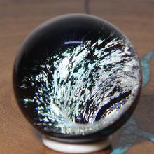 Load image into Gallery viewer, Artist Kevin O'Grady: Brilliant Silver Glass Borosilicate 1.37" Sphere Marble