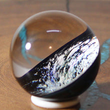 Load image into Gallery viewer, Artist Kevin O'Grady: Brilliant Silver Glass Borosilicate 1.37" Sphere Marble