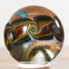 Load image into Gallery viewer, Artist Kevin O'Grady: Brilliant Silver Glass Celestial Belt 1.37" Sphere Marble