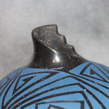 Load image into Gallery viewer, Señor NA Hernandez - Blue on Black - Mata Ortiz Pottery