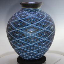 Load image into Gallery viewer, Mata Ortiz Pottery Blue Diamond Pattern
