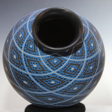 Load image into Gallery viewer, Mata Ortiz Pottery Blue Diamond Pattern