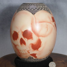 Load image into Gallery viewer, Overlapping Skulls - Mata Ortiz Pottery - Rare Southwest Orange