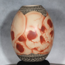 Load image into Gallery viewer, Airbrushed Skulls - Mata Ortiz Pottery - Rare Southwest Ochre