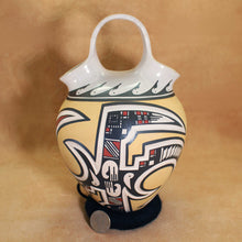 Load image into Gallery viewer, Silveira Family Tradition - Yellow Wedding Vessel - Mata Ortiz Pottery