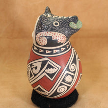 Load image into Gallery viewer, Native American Pottery - Bear with Fish - Artist Lourdes Villalba