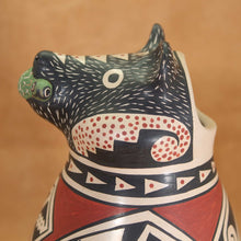 Load image into Gallery viewer, Native American Pottery - Bear with Fish - Artist Lourdes Villalba