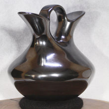 Load image into Gallery viewer, Mirror Black Wedding Vessel - Mata Ortiz Pottery - Olivas Family Tradition