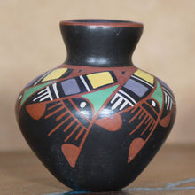 Load image into Gallery viewer, Ms. Minerva Pedregón Ortiz  - Bright Designs - Mata Ortiz Pottery Miniature