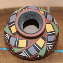 Load image into Gallery viewer, Ms. Minerva Pedregón Ortiz  - Bright Designs - Mata Ortiz Pottery Miniature