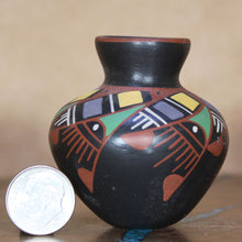 Load image into Gallery viewer, Ms. Minerva Pedregón Ortiz  - Bright Designs - Mata Ortiz Pottery Miniature