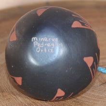 Load image into Gallery viewer, Ms. Minerva Pedregón Ortiz  - Bright Designs - Mata Ortiz Pottery Miniature