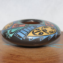Load image into Gallery viewer, Low Profile Mata Ortiz Pottery - Señor Oscar G. Quezada - Vibrant Carousel of Colors