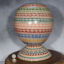Load image into Gallery viewer, Ms. Sofia de Teña - Geometric Pottery with Matching Base - Mata Ortiz