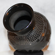 Load image into Gallery viewer, Black textured vase on a white background