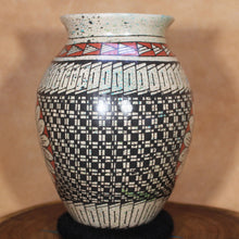 Load image into Gallery viewer, Fishes Flowers Mata Ortiz Pottery side view
