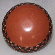 Load image into Gallery viewer, Signature on Low Checkered Pot Mata Ortiz Pottery