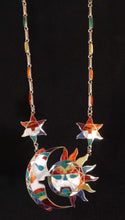 Load image into Gallery viewer, Celestial Moon Sun Stars Inca Necklace