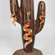 Load image into Gallery viewer, Earring pendant set Incan Coral Snakes Lapis Spiny Oyster
