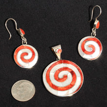 Load image into Gallery viewer, Earth Mother Pachamama Pendant Earring with dime used for scale
