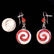 Load image into Gallery viewer, Earth Mother Earrings In Silver with dime for size comparison
