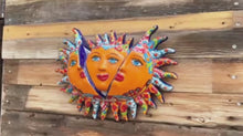 Load and play video in Gallery viewer, Video of Señor Garcia Sun Faces Talavera Folk Art