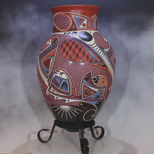 Load and play video in Gallery viewer, Video of Large Earthen Red Wonder Display Mata Ortiz Pottery