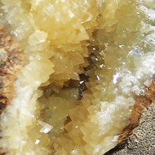 Load image into Gallery viewer, Septarian Geode Sectionl - Tight Packed Crystal Clusters