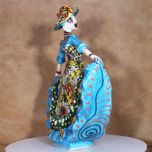 Load image into Gallery viewer, Talavera Catrina Bailarina Day of the Dead Figure side view