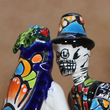 Load image into Gallery viewer, Newlyweds Figure Talavera Mexican Pottery Dia Muertos
