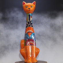 Load image into Gallery viewer, Talavera Slender Cat Pottery